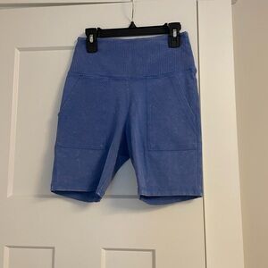 Aerie blue/purple bike shorts
